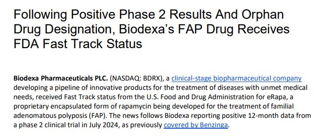 Biodexa’s MTX110 Continues to Show Promise in<br />
Recurrent Glioblastoma (rGBM), the Deadliest Brain<br />
Cancer